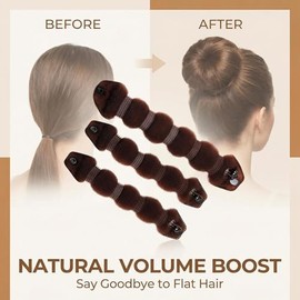 Set of 3 Magic Hair Styler Hair Donut Bun Ring Styler Hair Bundle Maker Hair Styling Accessories Hair Braiding Tool(1 Large+2 Small)