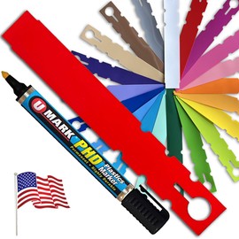 TAGKRAFTERS 7" x 1" Red with Marker - 1,000 Pcs - Plastic Plant Tags and Labels - Wrap Around Thermal Plastic - Nursery Garden Tree Labels | Made in The USA |