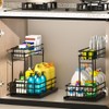 Zufudo 2 Pack Under Sink Organizers and Storage, 2 Tier