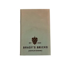 Custom Leatherette Engraved Sketch Book with Your Logo or Design for Client/Employee Gifts and Merch for Bars Breweries & Boutiques (5.25" x 8.25")