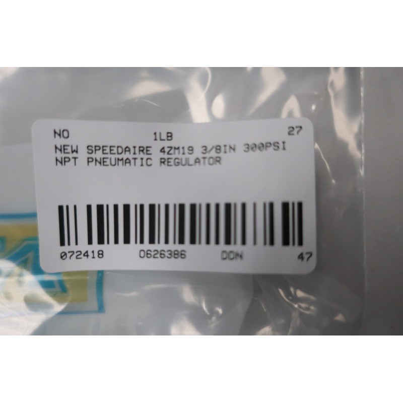 SPEEDAIRE 4ZM19 Pneumatic Regulator 3/8IN NPT 300PSI D626386