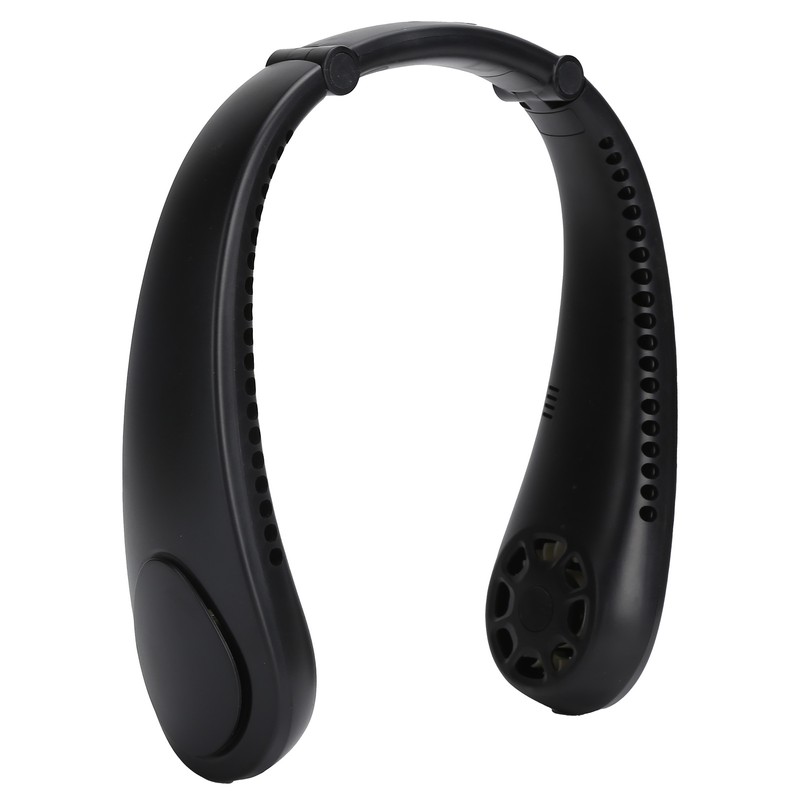 Portable Neck Fan with Music Speakers Wearable Rechargeable Fan with
