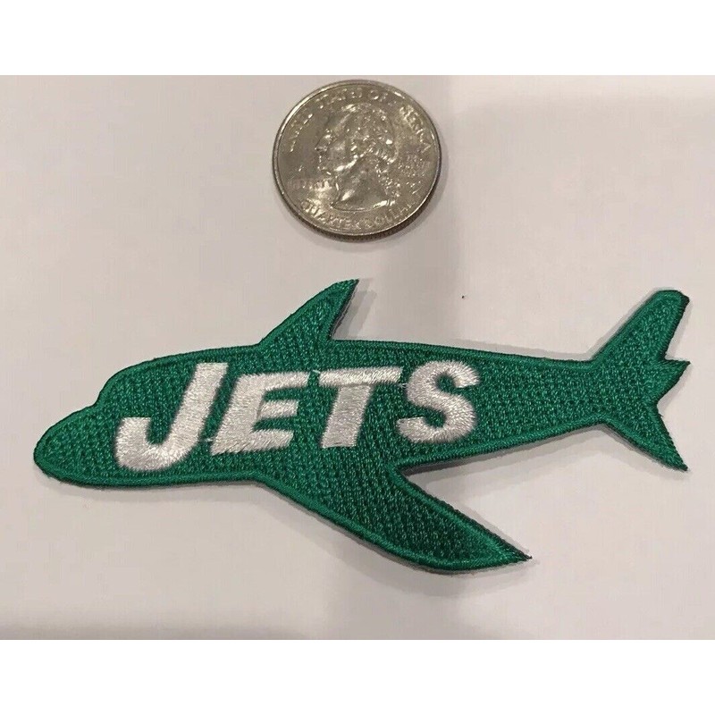 New York Jets vintage embroidered iron on logo patch Approx