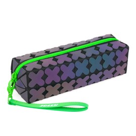 JOLLY Next Generation Schüttelpennal Luminous, Stylish Pencil Case with 3D Design, Hand Strap and Zipper, Durable, Practical, Ideal for School and College, Green, shaking pennal