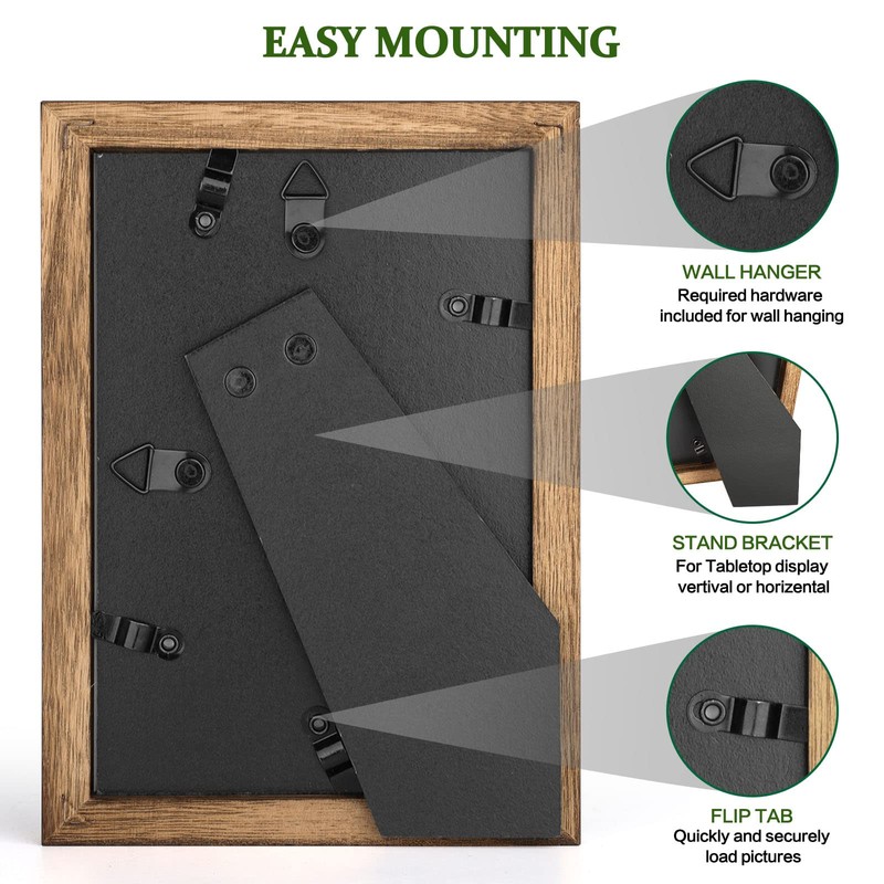 Emfogo 4x6 Picture Frames Photo Display for Tabletop Display Wall