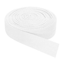 QUARKZMAN Bias Binding, 1 Piece 11 Yard x 30 mm - Cotton Fabric Tape, Roll Bias Tape for Clothes, Accessories, Bags (White)