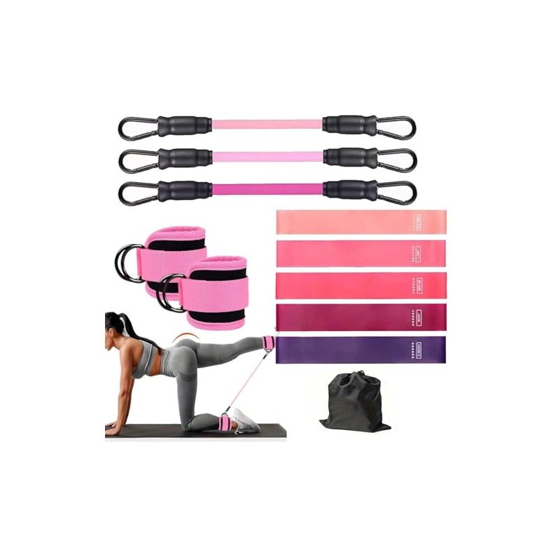 JASUVII - Bandas Elasticas Fitness, Barra de Pilates Multifuncional de