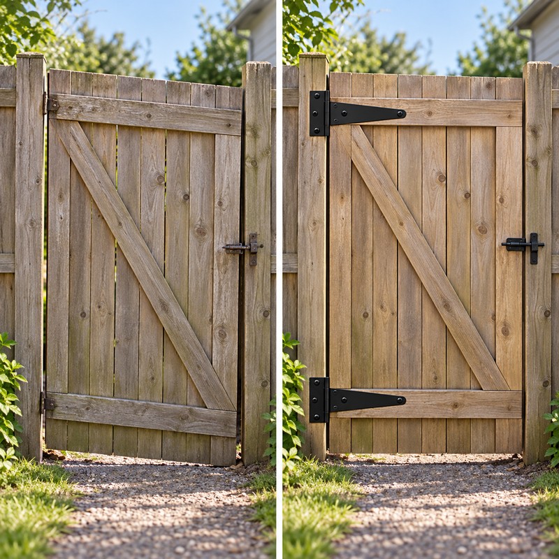 4-Inch T-Hinges for Shed Doors & Gates – Heavy-Duty Black