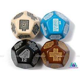 Dungeon: Layout Generator Die | Create Maps/Rooms Randomly, Layout/Blueprint Dice, Crafted Brick Design | Giant D12 Acrylic (1) - Color: Bone