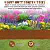 Meyoppm Corten Steel Landscape Edging 40 Inch Strips, 8-Inch Depth