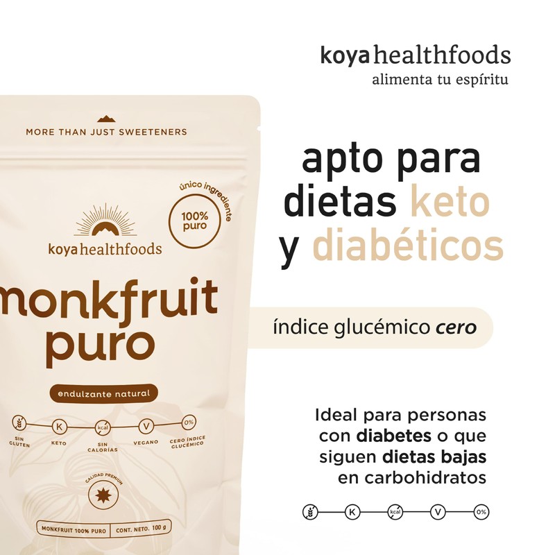 Monk Fruit Puro 100g | Endulzante Natural Sin Azúcar |