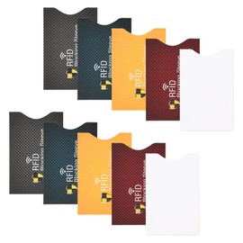 Catime Pack of 10 RFID Blocker Card Case, RFID Protective Credit Cards, Theft-Proof Card Protection, Security Case for Debit Cards, ID Protection for Women and Men, Bank Cards, Visa ID, silver,