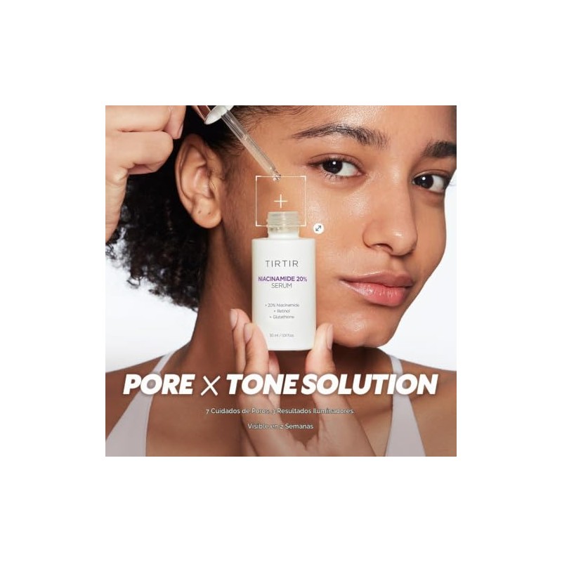 Tirtir Sérum Niacinamida Suero Facial Antimanchas Retinol Glutatión Minimiza Poros