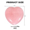 Duoleimi Rose Quartz Heart Worry Stone - 45 mm Rose