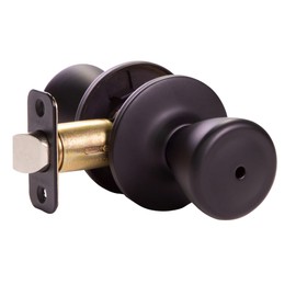 Design House 779264 Tulip Privacy Bed and Bath Door Knob Matte Black