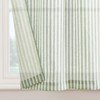 TOPICK Striped Panel Curtains, School Running, Linen Curtains with Stripes,