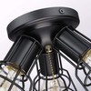 Farmhouse Close to Ceiling Light with Pull Chain, 3 Lights