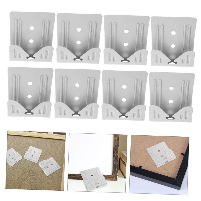 TEHAUX 10pcs Heavy Duty Picture Frame Hangers Versatile Mounting Brackets