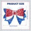 Vsdski 4th of July Bow Hair Clips USA Flag Barrettes