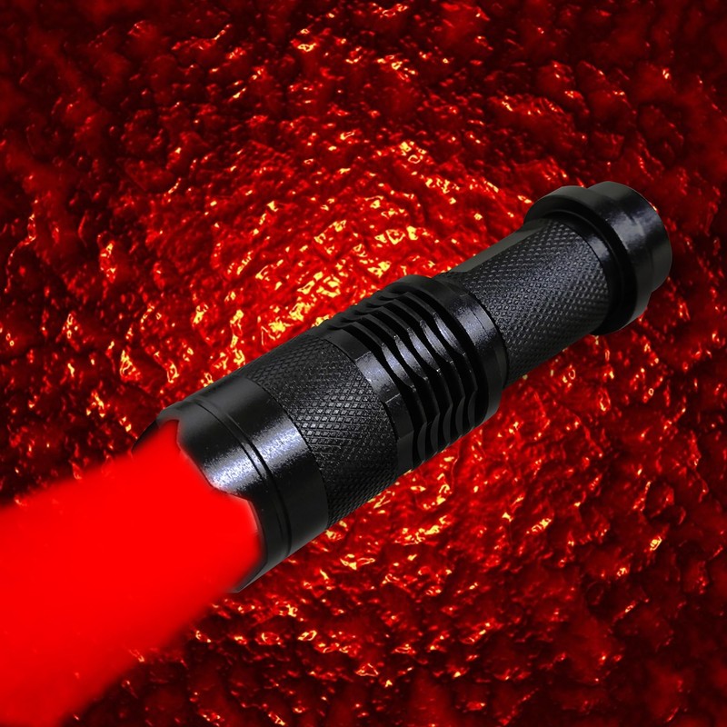 ZYUNMALL Red Light Flashlight, Single Mode Mini LED Flashlight for