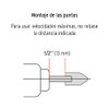 Truper JPM-4I, Juego de 4 piedras montadas zanco 1/4" acero