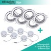 6 x Octaplex Recessed Spotlights Dimmable Dijon Swivelling - LED