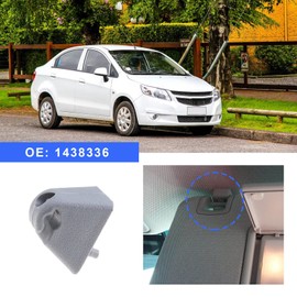 eMagTech Pack of 4 Car Sun Visor Hook Rivet Clip Hanger Holder 1438336 Car Interior Replacement Parts Grey Compatible with Carlton Astra F Vivaro A Corsa B Cavalier MK 3