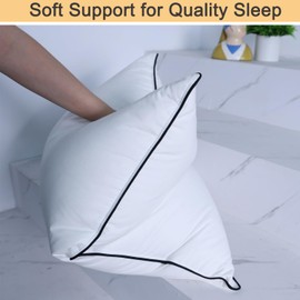 HYVIF Set of 2 Luxury Down Fiber Pillow - Soft Down Fiber Pillows for Sleeping Breathable, All Seasons - Perfect for Bedroom & Hotel - Queen (20" x 28")