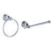 WOLIBEER Crystal Toilet Paper Holder Chrome Hand Towel Ring Towel