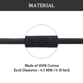 Endoto Waxed Round Shoe Laces Replacement for Sorel Shoelaces Strings Snow Boot Winter(Color:Black,Size:48Inch)