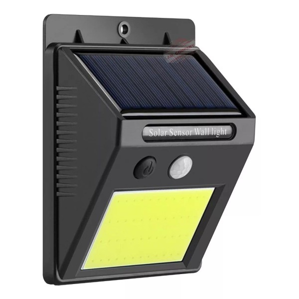 J.H. Company Lampara Solar Luz Led Reflector Sensor Mov Exterior