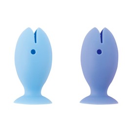 マーナ (marna) 立つおさかな歯ブラシカバー ( ブルー x 2個入 ) 歯ブラシ立て ( スタンド / 自立 / 衛生的 ) 歯ブラシスタンド W583B