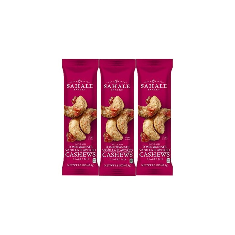 Sahale Snacks Pomegranate Vanilla Flavored Cashews Glazed Mix, 1.5 Ounces