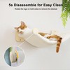 FUKUMARU Cat Wall Hammock with Two Steps Set, Modern Cat