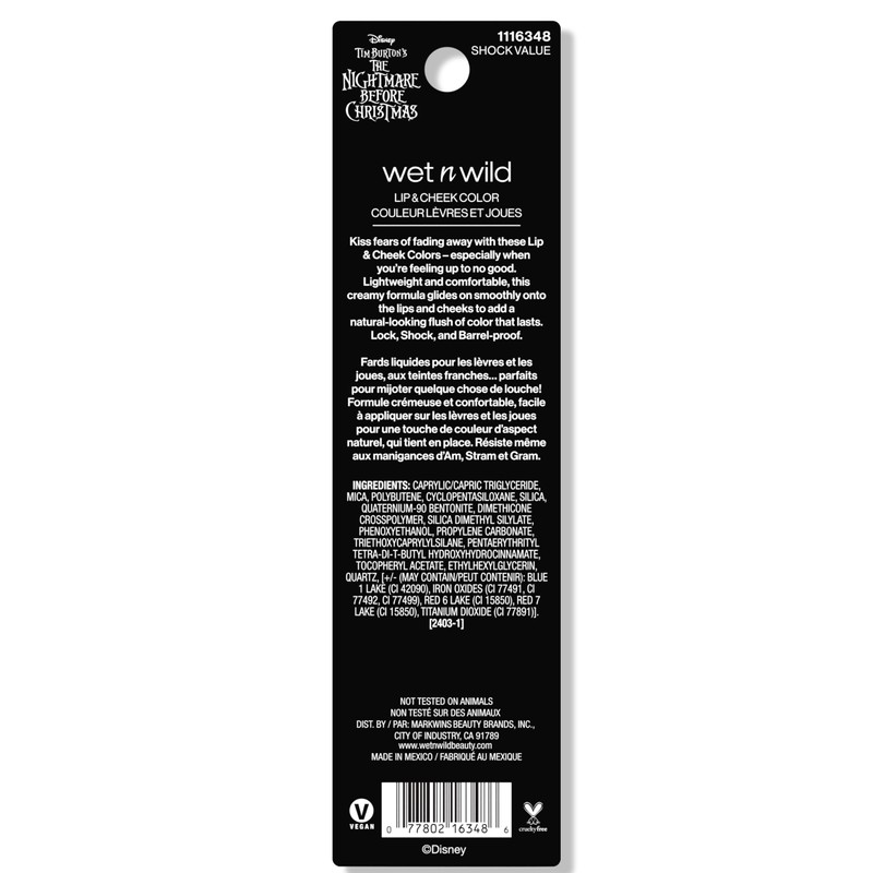 wet n wild Nightmare Before Christmas Lip & Cheek Color-Shock