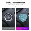 Adunsiaoto Car Push Start Button Decorative Protective Cover, Car Engine