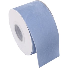 ThreadArt Velvet Ribbon 2 1/4 Inch Wide - 5 Yard Rolls - for Gift Wrapping, Weddings, Ribbon for Hair Bows, Choker Jewelry, Crafts, Bouquet and More - 2.25" - Light Blue- 333