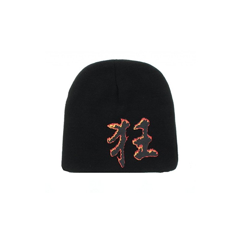 Milani Burning Chinese Character Tattoo Beanie Black