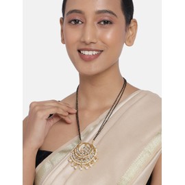 Aheli Indian Traditional Bollywood Jewelry White Mangalsutra Gift for Women