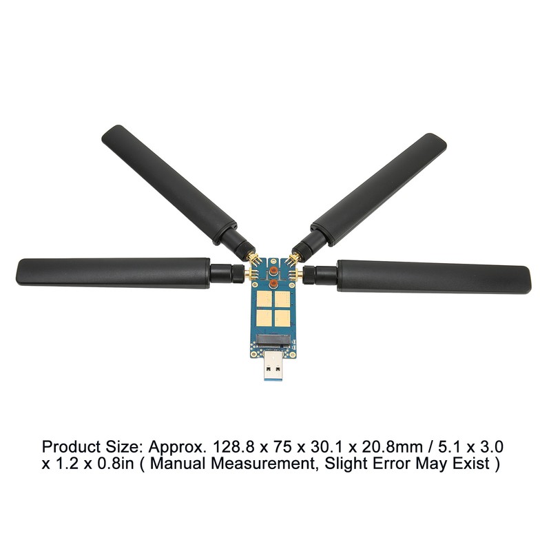 5G DONGLE Expansion Board 4 Antennas Aluminum Alloy ABS USB3.1