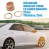 A ABSOPRO Copper Crush Washers Flat Sealing Gaskets Rings 18x24.5x1mm