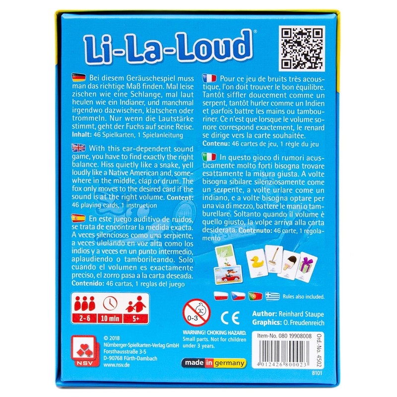 NSV - 4502 - LI-LA-LOUD - International - Card Game