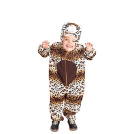 Ikumaal F128 Leopard Costume, Sizes 3 to 9 Years - Children's Leopard Costume for Fancy Dress, Carnivals or as a Birthday Gift, 128/134, multicoloured