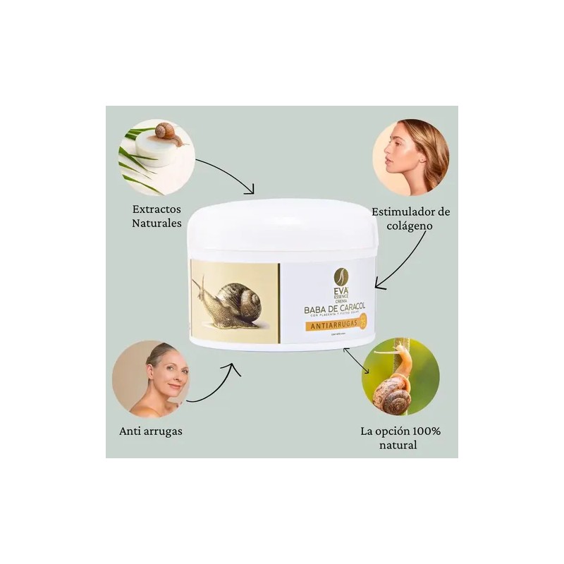 Crema Sólida Eva Essence Baba De Caracol 400ml Antiarrugas