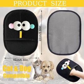 Tcdwla Tierhaarentferner Handschuh, 2 Stück Fellmagnet 22x16cm, Haarentfernungshandschuh, Wiederverwendbare, Fellwechselpflege für Katzen Hunde