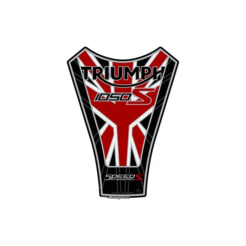 Moto Graphics TRIUMPH SPEED TRIPLE 1050S Tank Pad, Black/White/Red (18-20)