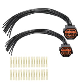 10 Pin Headlight Harness Pigtail Plug Connector Wiring Hyundai Kona Santa Fe Accent Equus Tucson Veloster Kia Optima Sorento Soul Replaced 10K007 GL221-10021 HP066-10021 E72A10 2 Pcs