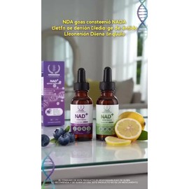Nad+ Nr Nicotinamida Ribosa Antioxidante Gotas Mujer Hombre Sabor Limón