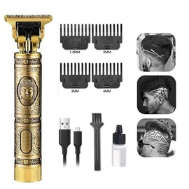 Cortapelos para Hombres, Alta Capacidad Cortadora de Cabello con T Precisión Cuchilla, Tipo-C Eléctrica Maquina Cortar Pelo Baja Frecuencia Ruido Bajo para Recortar Barba y Cabello