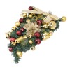 Christmas Inverted Tree Wreath Door Hanging Electroplated Ball Rattan Garland